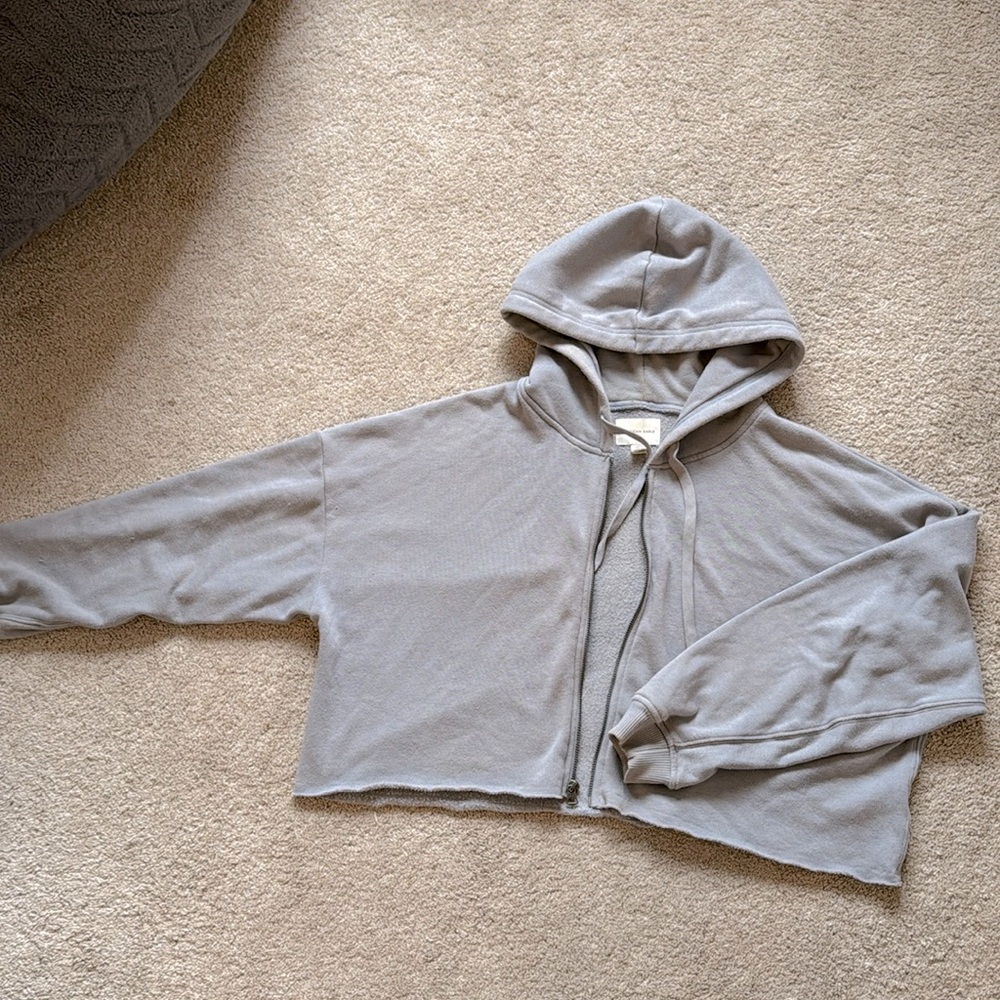 American Eagle crop zip up hoodie